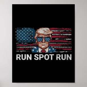 Poster Donald Trump 2024 Coursez toutou Coursez Drôle Rép