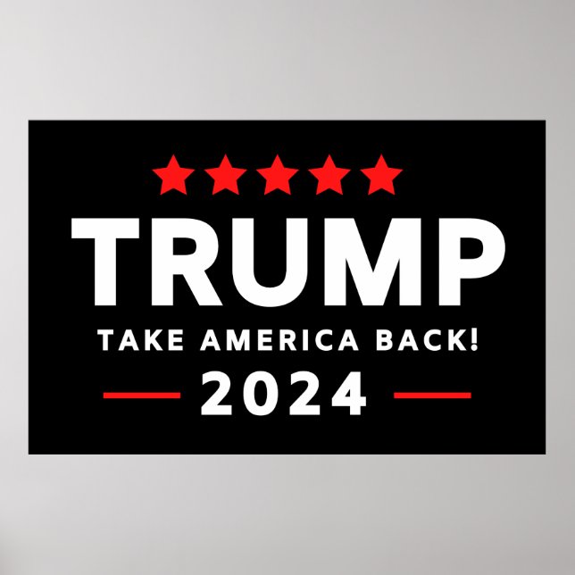 Poster Donald Trump 2024 et l'Amérique (Devant)