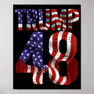 Poster Donald Trump 2028 Trump 45 47 48e Président améric