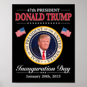 Poster Donald Trump 47e investiture du président 2025 Sup