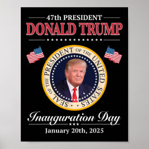 Poster Donald Trump 47e investiture du président 2025 Sup