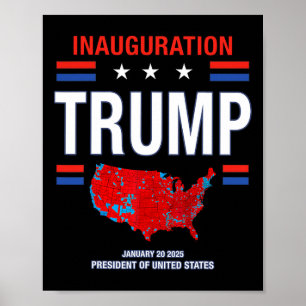 Poster Donald Trump 47e président 2025 Inauguration États