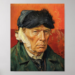 Poster Donald Trump à l'oreille banalisée