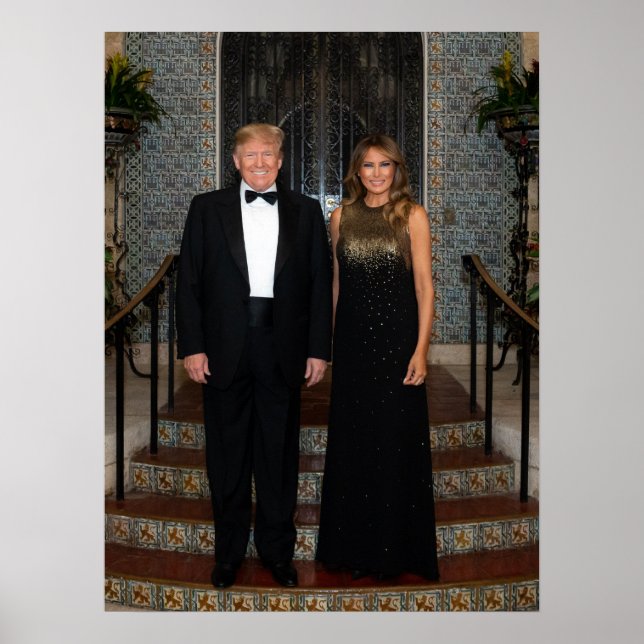 Poster Donald Trump Avec La Première Dame Melania (Devant)