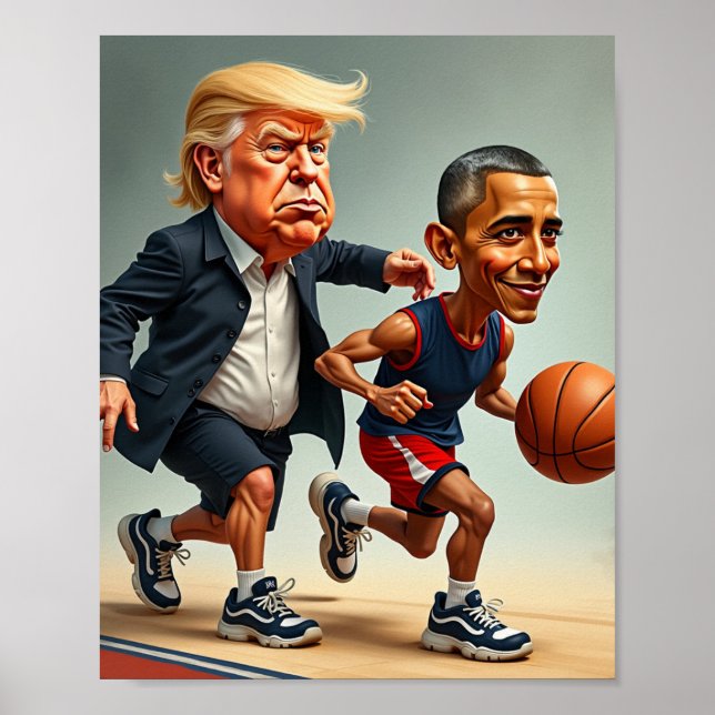Poster Donald Trump Barack Obama (Devant)