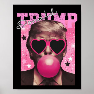 Poster Donald Trump Bubble Gum Pink Sungles