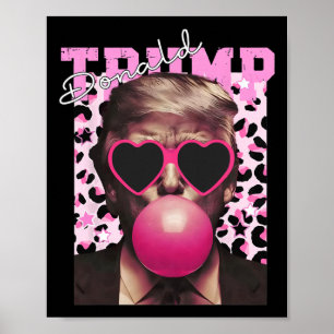 Poster Donald Trump Bubble Gum Pink Sungles 1