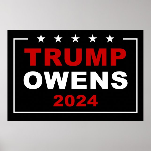 Poster Donald Trump & Candace Owens 2024 Élection américa (Devant)