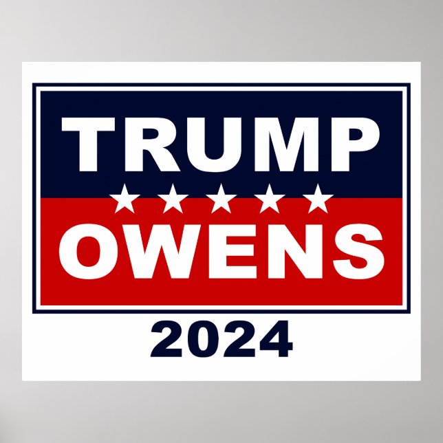 Poster Donald Trump & Candace Owens 2024 Présidentielle d (Devant)