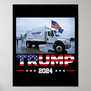 Poster Donald Trump Circuler le camion à ordures - Camion