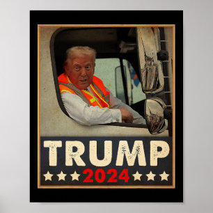 Poster Donald Trump dans l'équipe de camion de Garge Trum