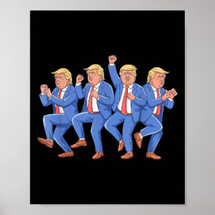 Poster Donald Trump Danse 4 juillet Trump 2025