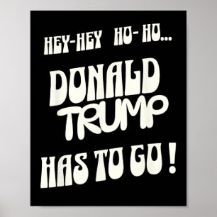 Poster Donald Trump doit partir Non au roi Non à l'autori