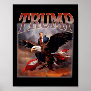 Poster Donald Trump Eagle Président américain 2024 Prenez