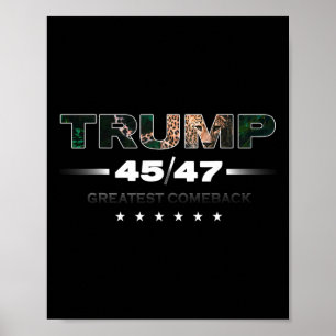 Poster Donald Trump Empreinte de léopard les plus grandes