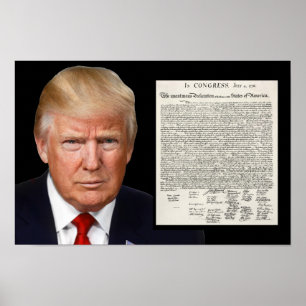 Poster Donald Trump et la déclaration d'indépendance
