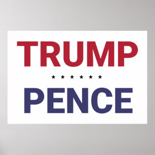 Poster Donald Trump et Mike Pence (élection américaine de