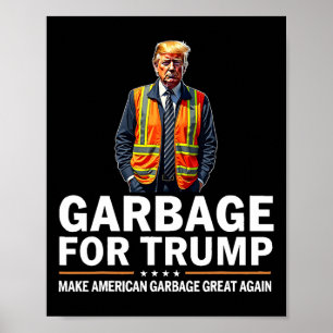 Poster Donald Trump Garbage Orange réflexe de sécurité