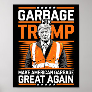 Poster Donald Trump Garbage Orange réflexe de sécurité