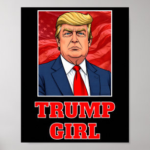 Poster Donald Trump Girl Funny Great America Président Su