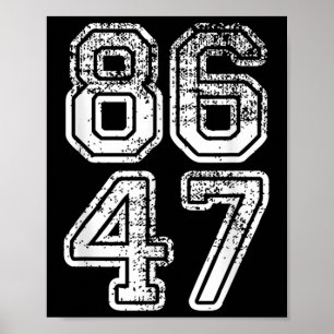 Poster Donald Trump Impeach 47 8647 Anti-Trump