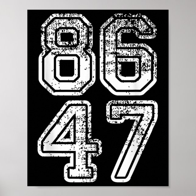 Poster Donald Trump Impeach 47 8647 Anti-Trump (Devant)