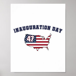 Poster Donald Trump Inauguration Day 47e Président Du