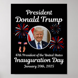 Poster Donald Trump Jour de l'investiture 2025 47e présid