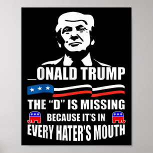 Poster Donald Trump Le D N'A Pas De Soutien À Trump