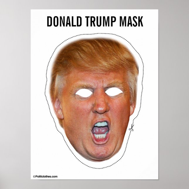 Poster Donald Trump Mask Cutout (Devant)