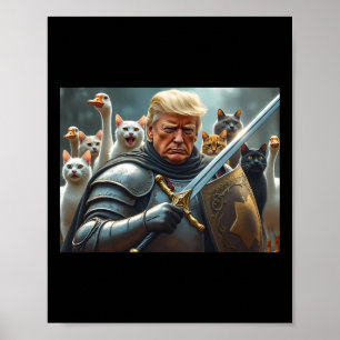 Poster Donald Trump met les chats en sécurité à nouveau D