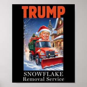 Poster Donald Trump Noël Funny Snowflake Suppression
