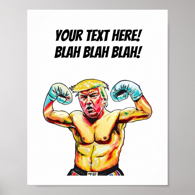Poster Donald Trump Patriotic Boxing Président Portrait (Devant)