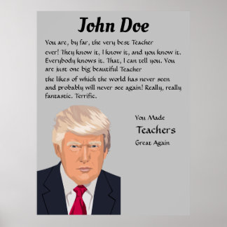 Poster Donald Trump personnalisé