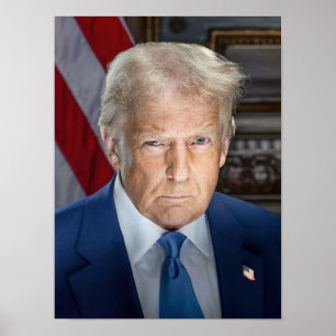 Poster Donald Trump Portrait officiel Photo 2025