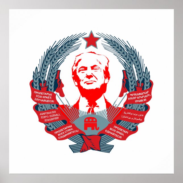 Poster Donald Trump pour le président de la Russie (Devant)