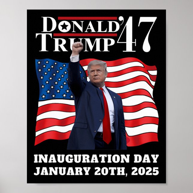 Poster Donald Trump Président Jour de l'investiture Victo (Devant)