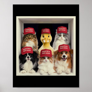 Poster Donald Trump Rendons la sécurité aux animaux de co