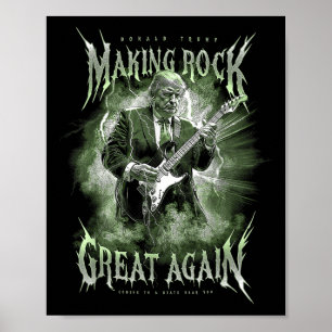 Poster Donald Trump Rendre sa musique rock Vintage