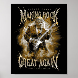 Poster Donald Trump Rendre sa musique rock Vintage