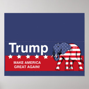 Poster donald trump républicain 2016