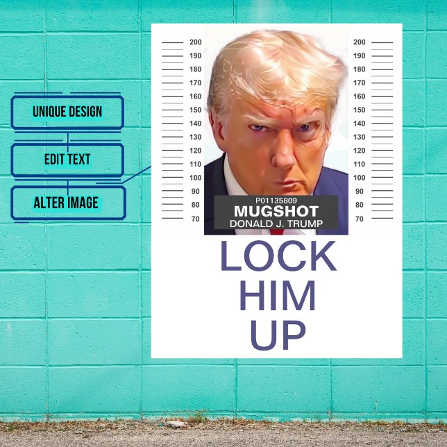 Poster Donald Trump Tiré Sur La Mug Le Verrouiller Couleu (Commemorate this unprecedented occasion.)