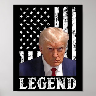 Poster Donald Trump Tiré sur le président Légende Amériqu