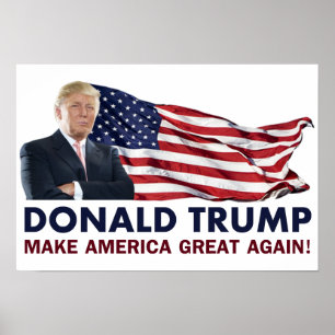 Poster Donald Trump US Flag
