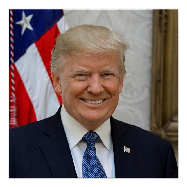 Poster Donald Trump US President White House MAGA 2024  (Devant)