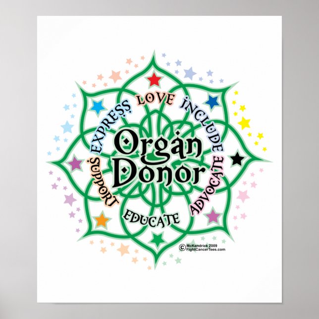 Poster Donateur d'organes Lotus (Devant)