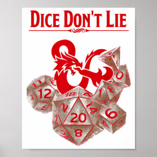 Poster Donjons & Dragons Les dés rouges ne mentent pas