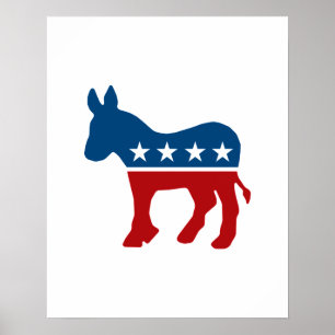 Poster Donkey démocrate