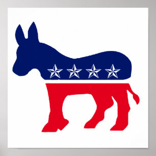 Poster Donkey démocrate
