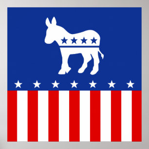 Poster Donkey démocrate
